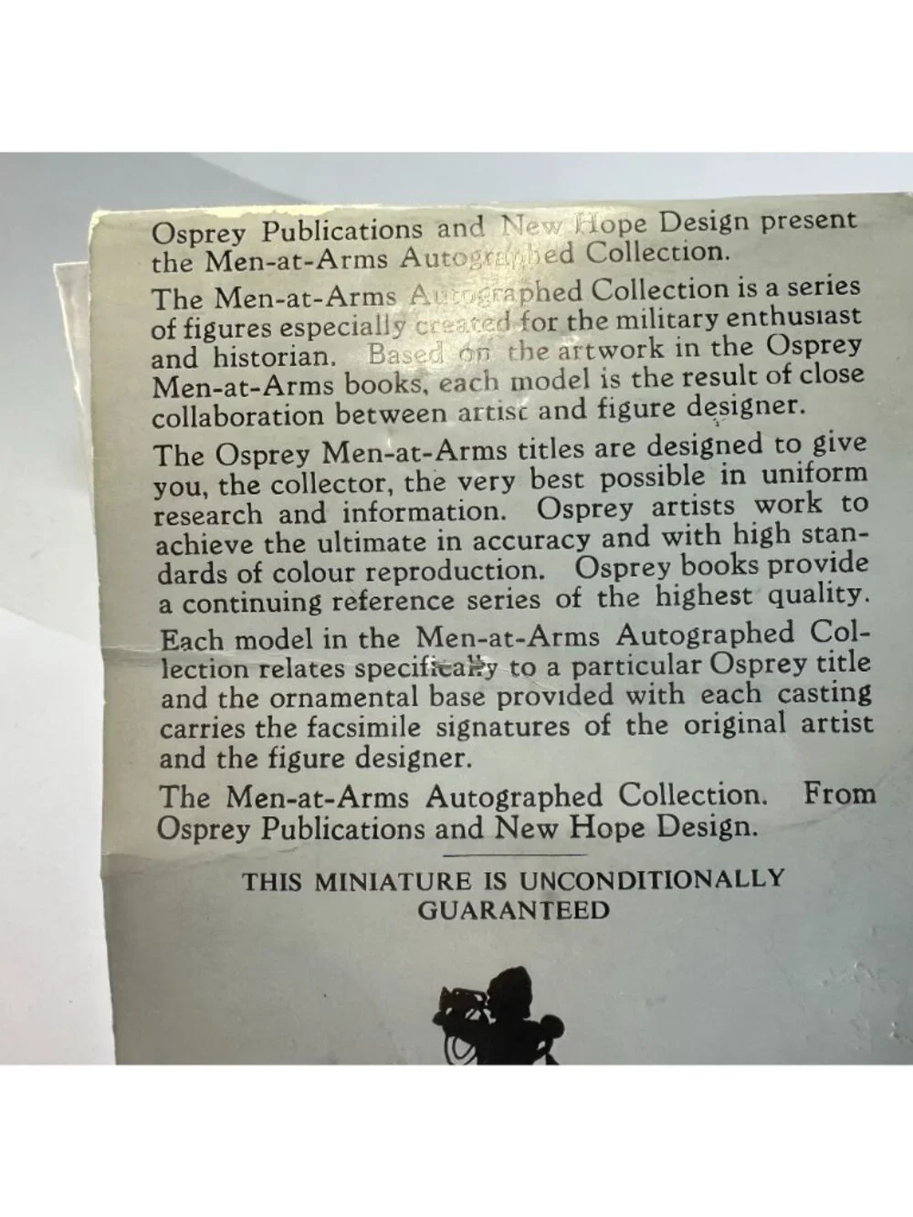 Men At Arms Autographed Collection 54mm Metal Miniatures Lot Osprey & New Hope D